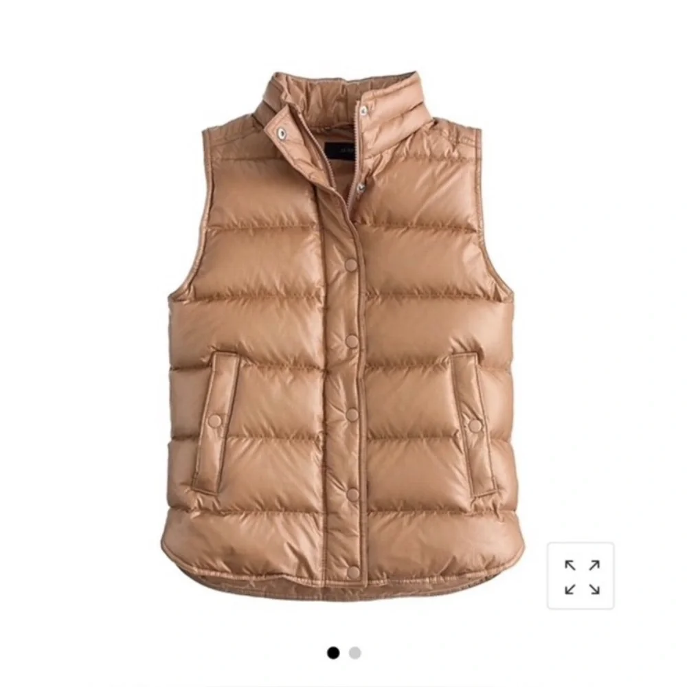 J.Crew Shiny Puffer Down Vest - Picture 1 of 8